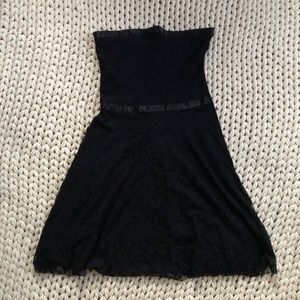 NWOT Vintage Luly K women’s large black lace strapless dress
